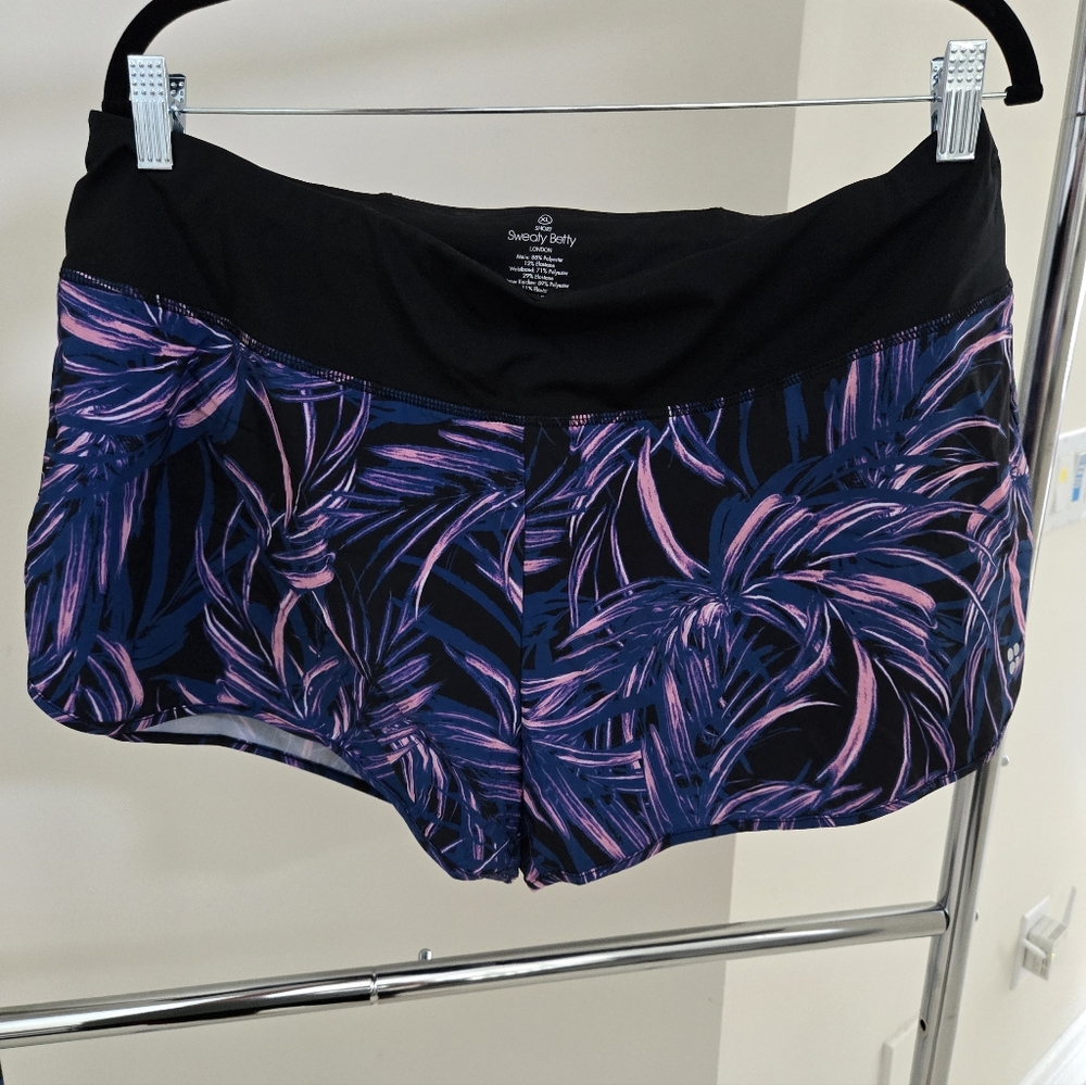Sweaty Betty Black, Purple And Pink Athletic Shorts